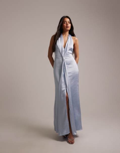 princess polly baby blue dress Blue Satin Dresses