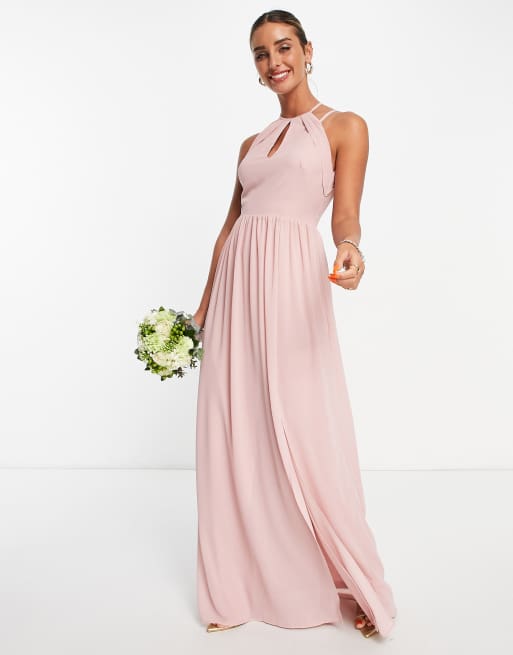 Asos dusky shop pink bridesmaid dress