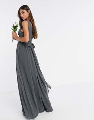 asos black bridesmaid dress