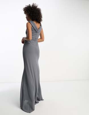 Dark Charcoal Bridesmaid Dress