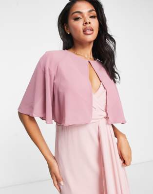 TFNC Bridesmaids chiffon cape in lavender - ASOS Price Checker