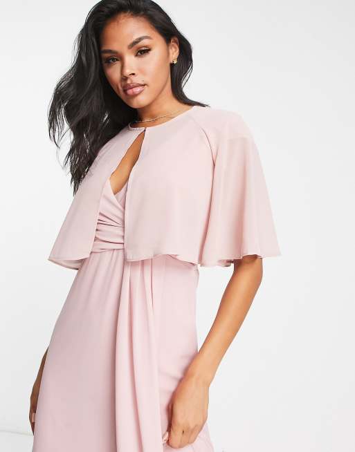 TFNC Bridesmaids chiffon cape in mauve | ASOS