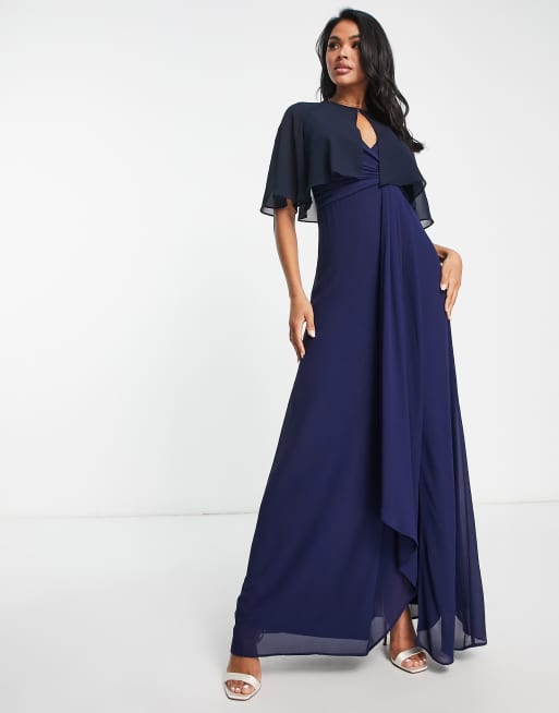 Navy on sale chiffon cape