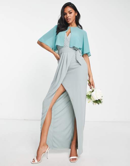 Chiffon hotsell cape dress