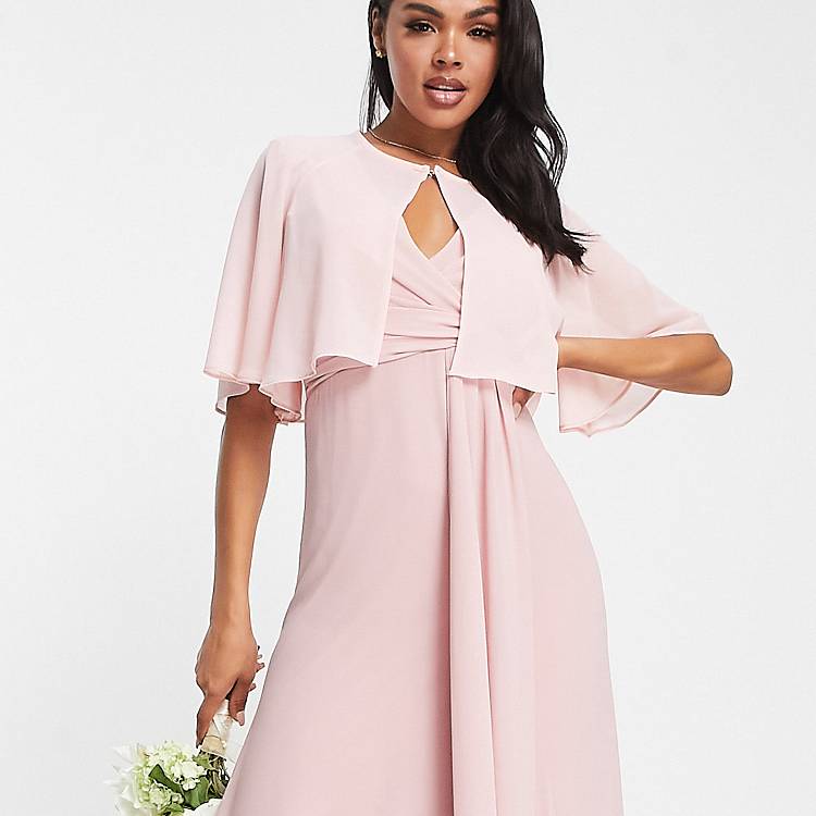 Bridesmaids chiffon cape in whisper Asos Women Clothing Jackets Ponchos & Capes 