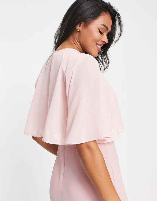 Chiffon cape clearance dress