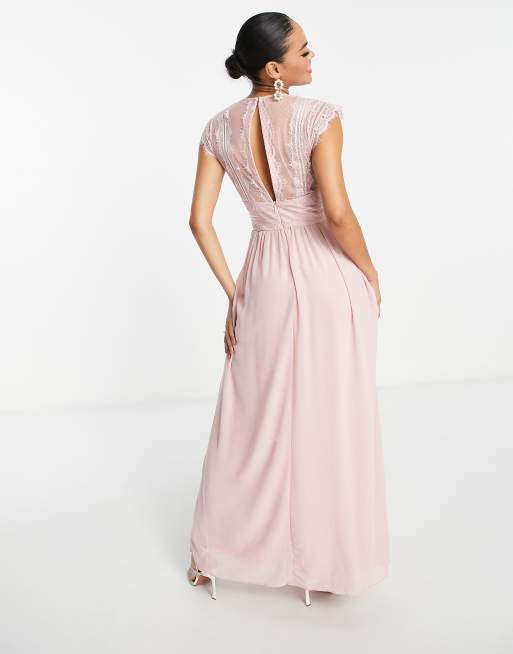 Tfnc lace detail outlet maxi bridesmaid dress