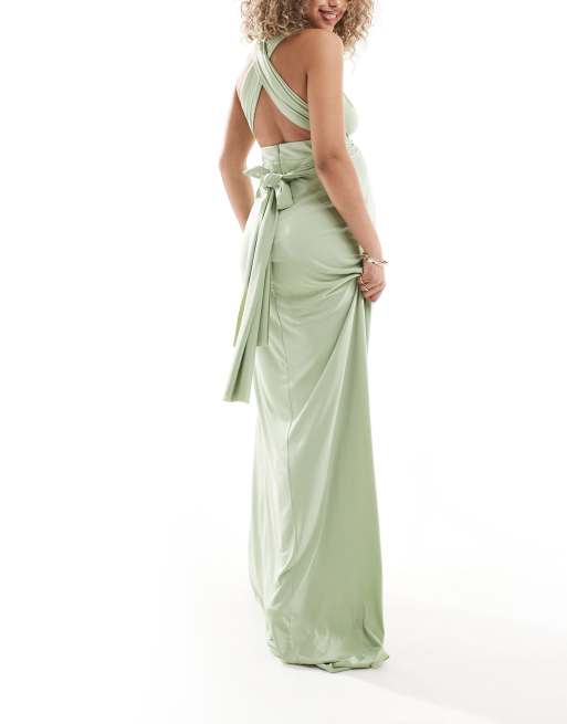 slim fit dress slacks Made in USA Sage Green Infinity Dress Multiway Bridesmaid Dress Convertible Made in USA