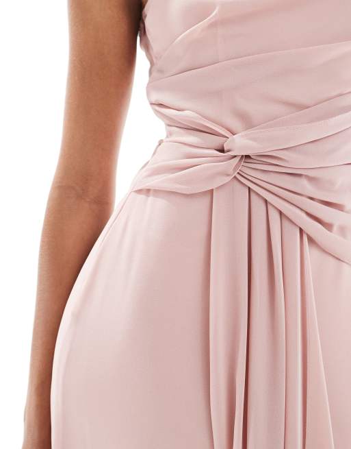 brown wedding guest dress semi formal Women's Semi-Formal Dress- Cascading Ruffled Dress- Wedding Guest Dress- Storia Brown Floral Dress Small