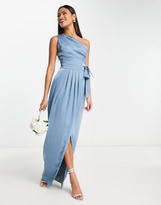 tfnc cold shoulder wrap maxi bridesmaid dress with fishtail