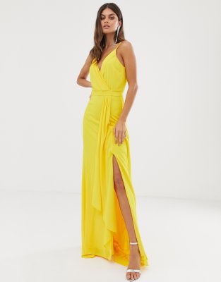 tfnc cami wrap maxi dress