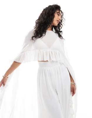 Tfnc Cape Top With Ruffle Detail