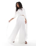 [TFNC] TFNC chiffon high waisted pants in cream (part of a set)-Neutral 10 Cream