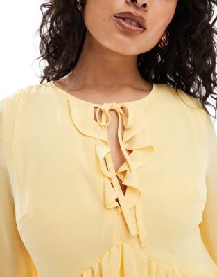Tfnc Chiffon Maxi Dress With Frill Detail