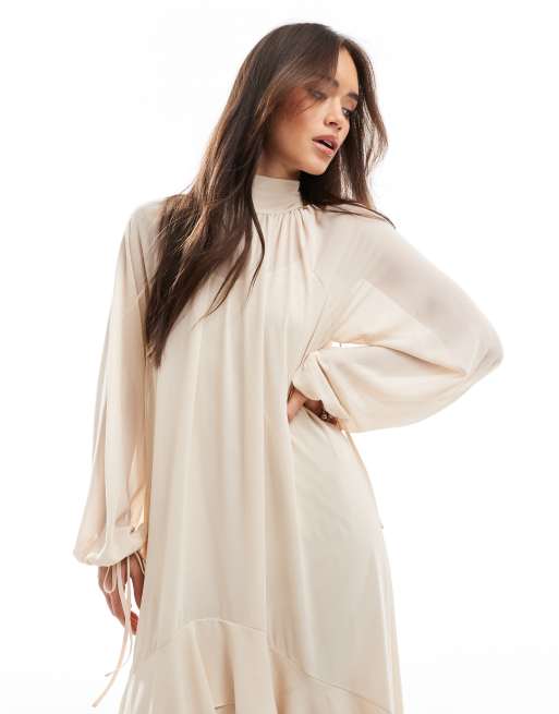 スーツ・フォーマル・ドレス hem tiered volume sleeve embroidery OP セール】hem tiered volume sleeve embroidery OP（ワンピース