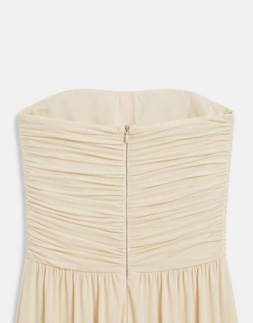 TFNC - Combinaison bandeau près du corps avec pantalon style sarouel - Crème, 7 de 7