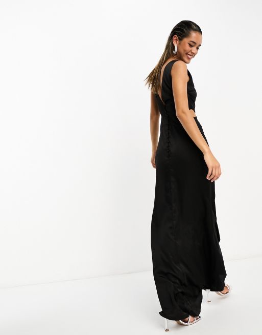 Deep cut maxi clearance dress