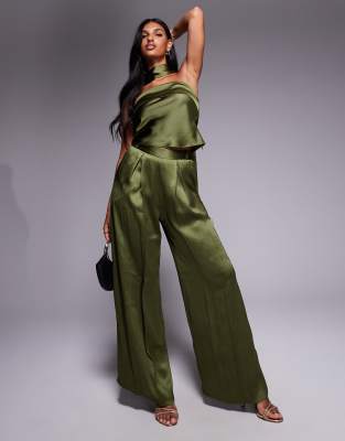 TFNC - Elegante Hose in Olivgrün