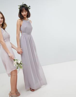 embellished maxi bridesmaid dress