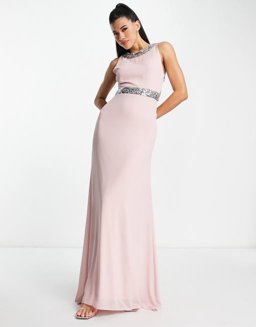 Quiz pink bridesmaid on sale dress