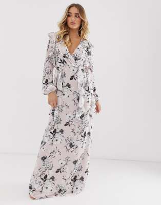 long flower maxi dress