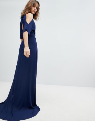 asos navy bridesmaid dress