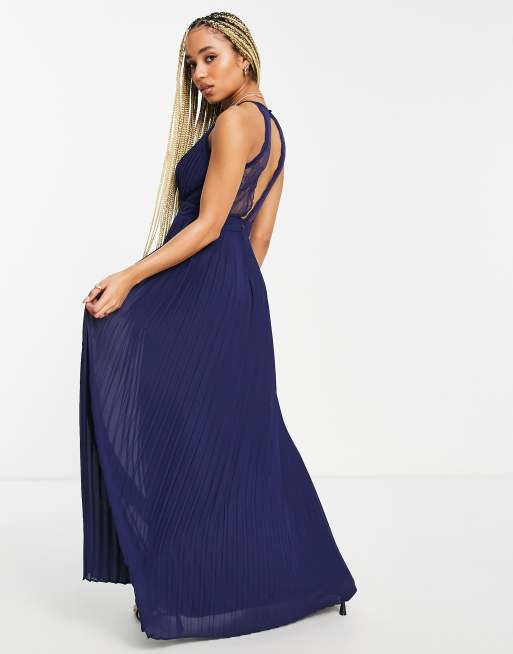 Asos navy dress clearance maxi