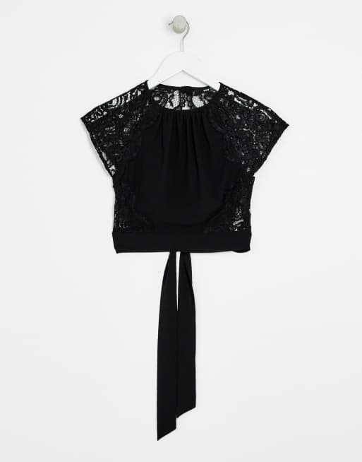 TFNC lace shell top in black, 3 of 3