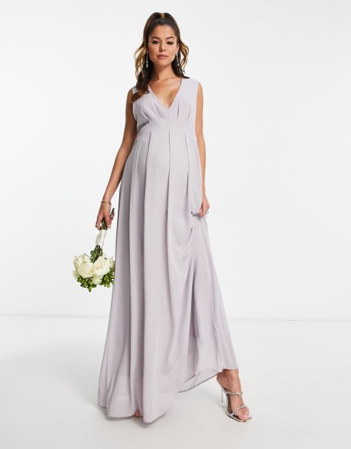 Grey maternity bridesmaid dress on sale