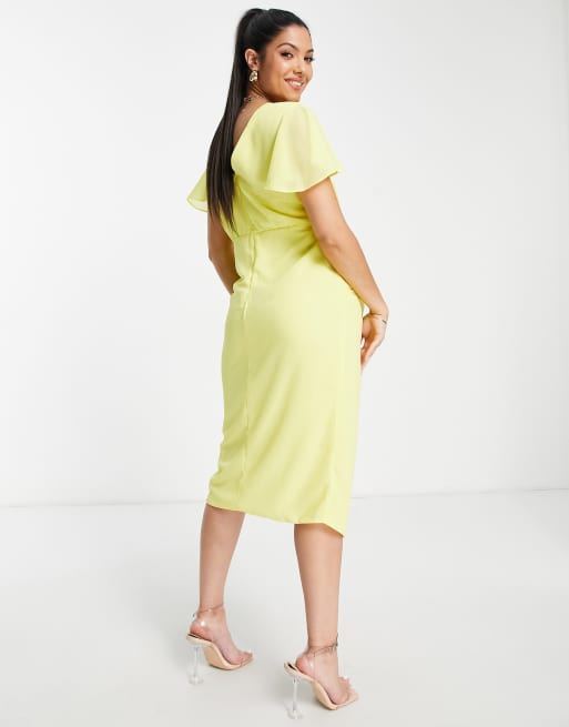 Asos lemon clearance bridesmaid dress