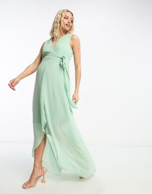 Sage Green Maternity Dress