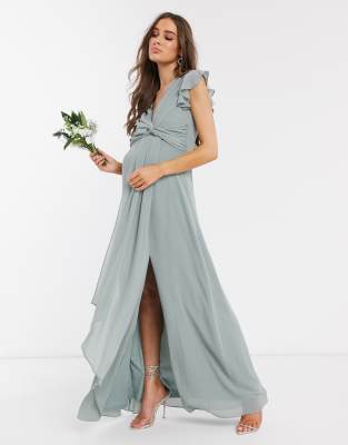 tfnc sage bridesmaid dress