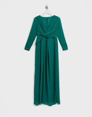 wrap dress emerald green