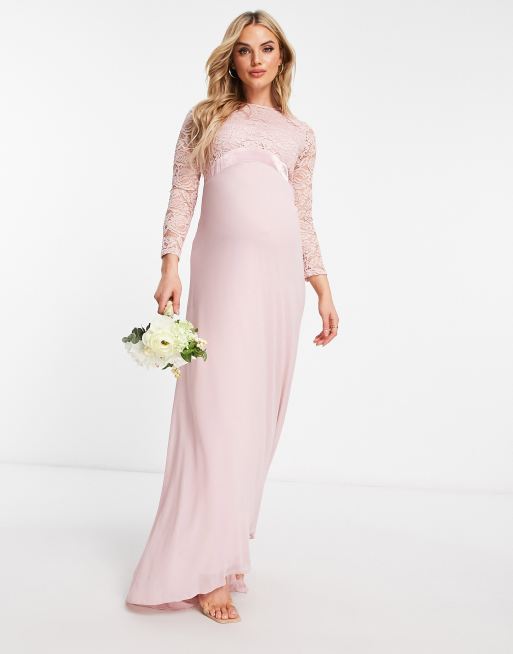 Mauve maternity shop bridesmaid dress