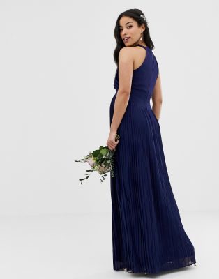 asos navy blue bridesmaid dress