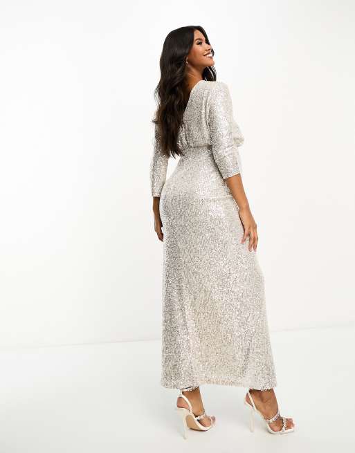 Asos sequin clearance kimono maxi dress