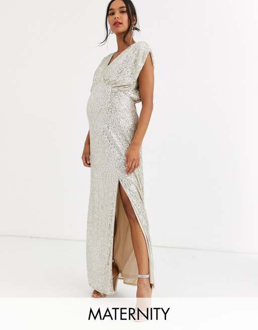 Asos maternity hot sale sequin dress