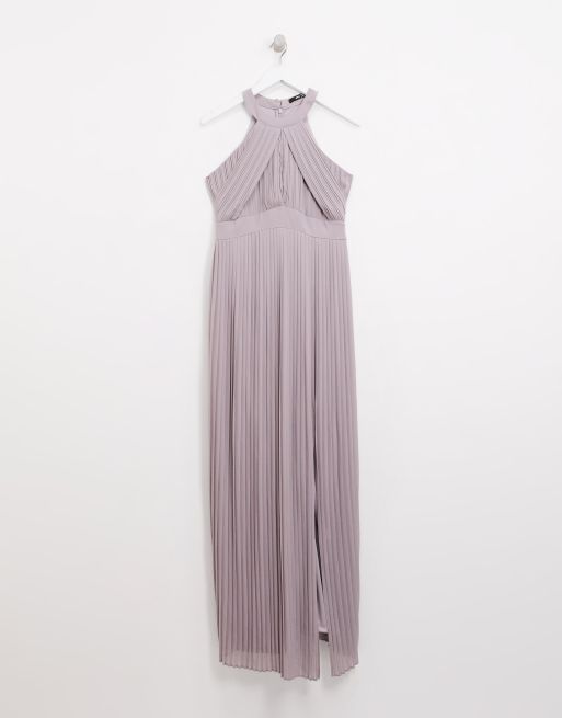 TFNC Maternity – Szara plisowana sukienka maxi dla druhny – dostępne tylko w ASOS, 4 z 4