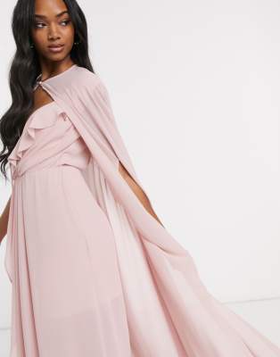 pink chiffon cape