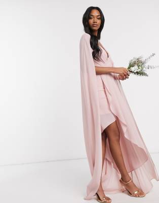 pink chiffon cape