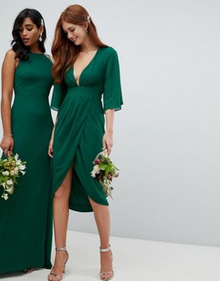 forest green dress bridesmaid