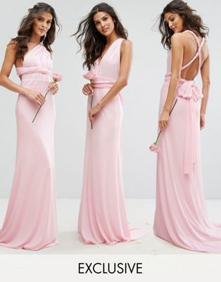 multiway blush bridesmaid dress