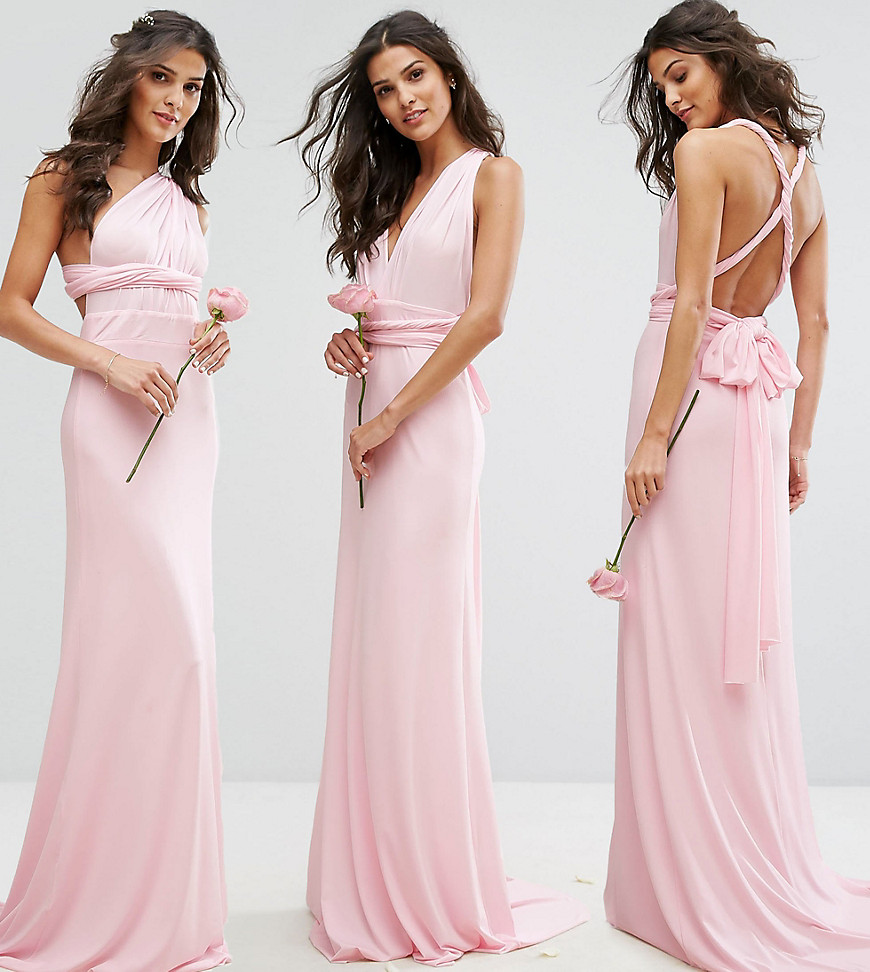 Tfnc Multiway Maxi Bridesmaid Dress-pink