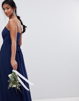 tfnc bandeau maxi bridesmaid dress