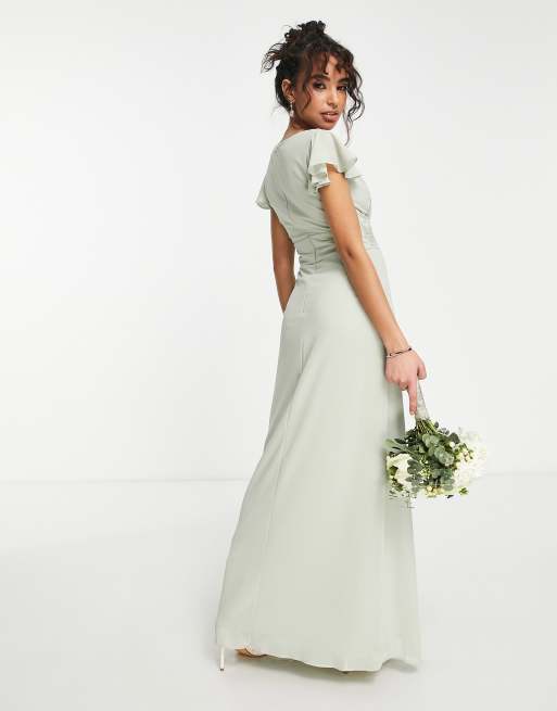 Tfnc sage green outlet bridesmaid dress