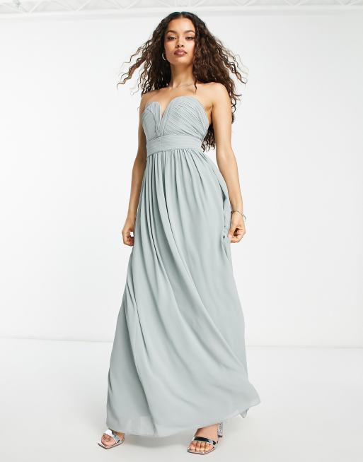 Petite bandeau maxi clearance dress