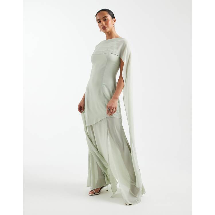 wedding dress like pippa middleton bridesmaid dress Petite Green Floral Embellished Cap Sleeve Midi Dress main image 1
