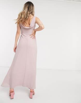 petite pink maxi dress