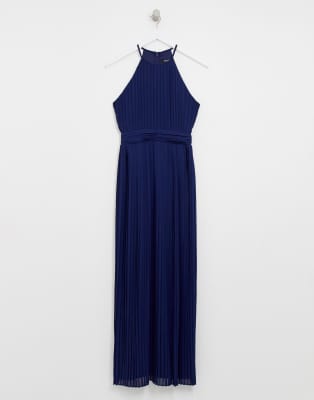 tfnc bridesmaid exclusive high neck pleated maxi dress