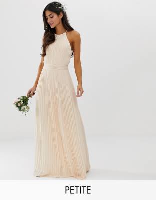 tfnc bridesmaid exclusive high neck pleated maxi dress